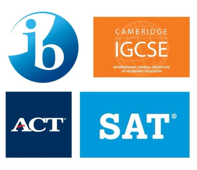 IB, IGCSE, ACT, SAT